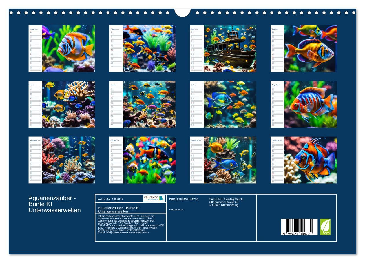 Bild: 9783457144770 | Aquarienzauber - Bunte KI Unterwasserwelten (Wandkalender 2025 DIN...