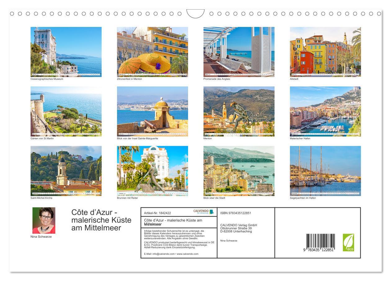 Bild: 9783435122851 | Côte d¿Azur - malerische Küste am Mittelmeer (Wandkalender 2025 DIN...