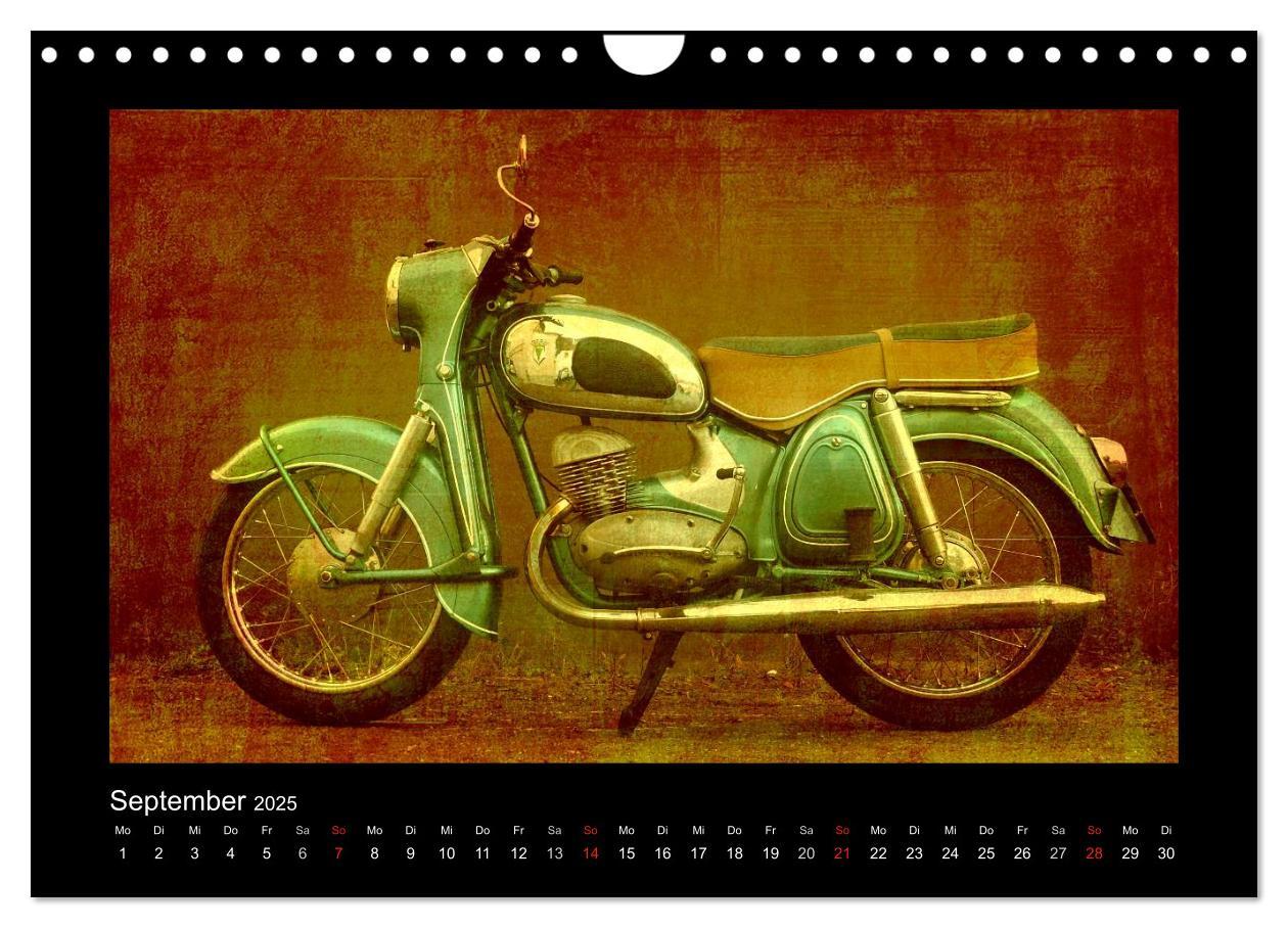 Bild: 9783435839957 | Motorrad Oldtimer (Wandkalender 2025 DIN A4 quer), CALVENDO...