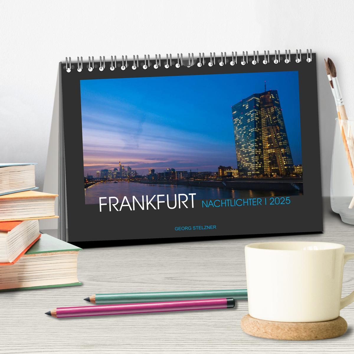 Bild: 9783435525294 | FRANKFURT - Nachtlichter 2025 (Tischkalender 2025 DIN A5 quer),...