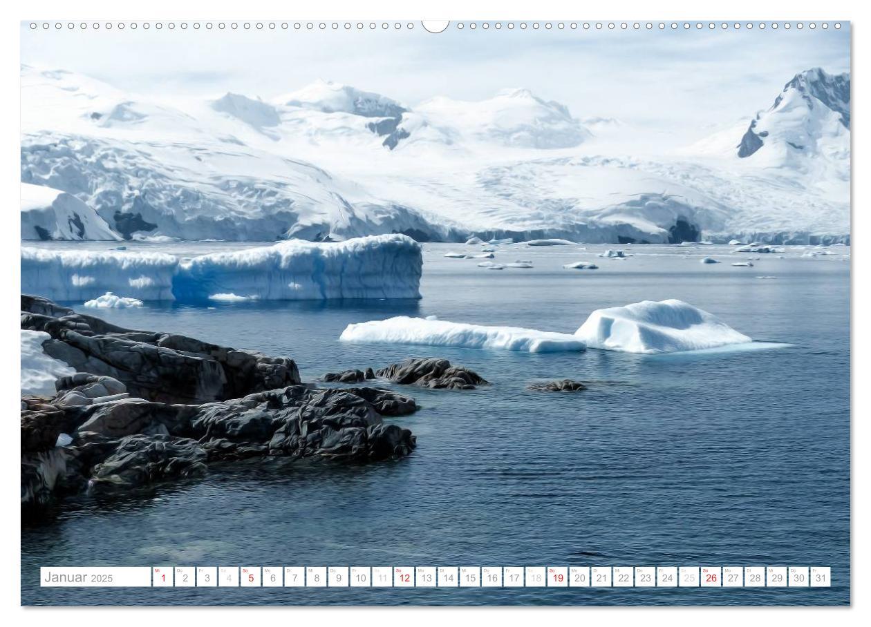 Bild: 9783435801572 | Antarktis - Das Reich der Pinguine (Wandkalender 2025 DIN A2 quer),...