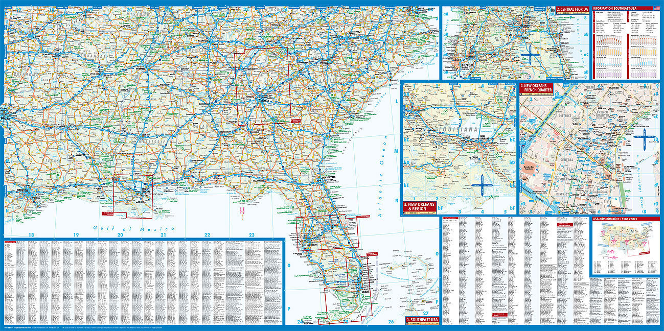 Bild: 9783866093225 | USA Southeast - The South &amp; Florida, Borch Map | (Land-)Karte | 2 S.