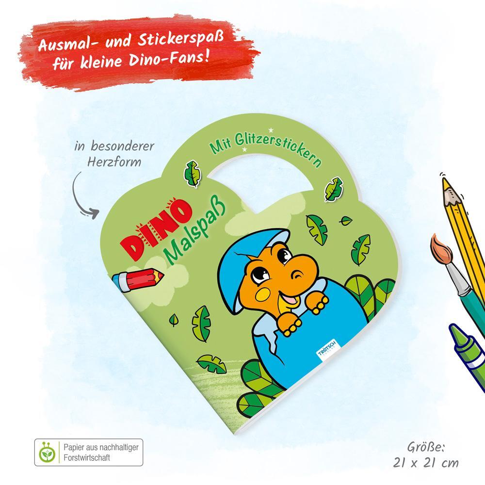 Bild: 9783988020734 | Trötsch Malbuch Stickermalbuch Dino Malspaß | Trötsch Verlag | 26 S.