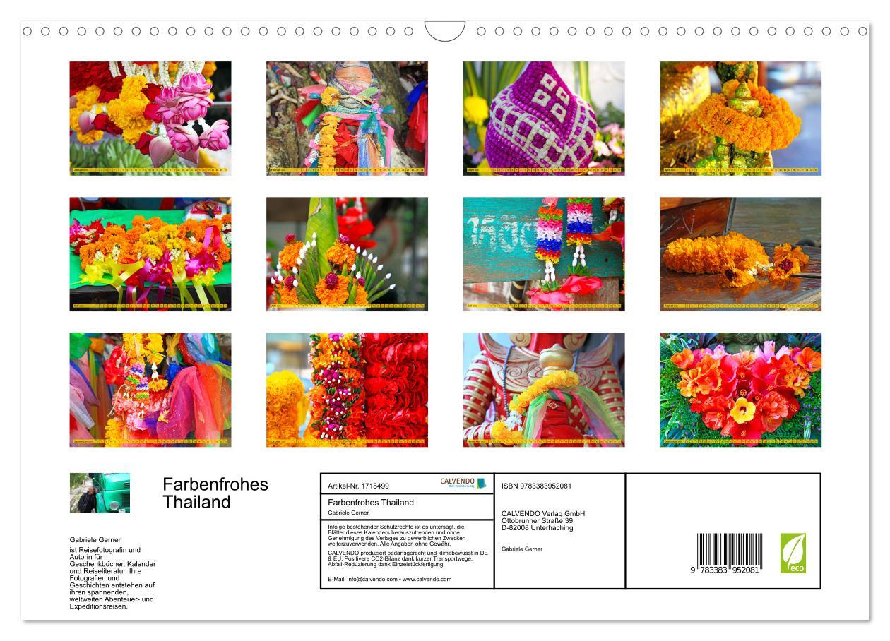 Bild: 9783383952081 | Farbenfrohes Thailand (Wandkalender 2025 DIN A3 quer), CALVENDO...