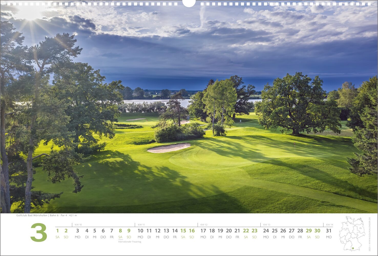 Bild: 9783948543075 | Golfkalender 2025 | Ralph Dörnte | Kalender | Spiralbindung | Deutsch