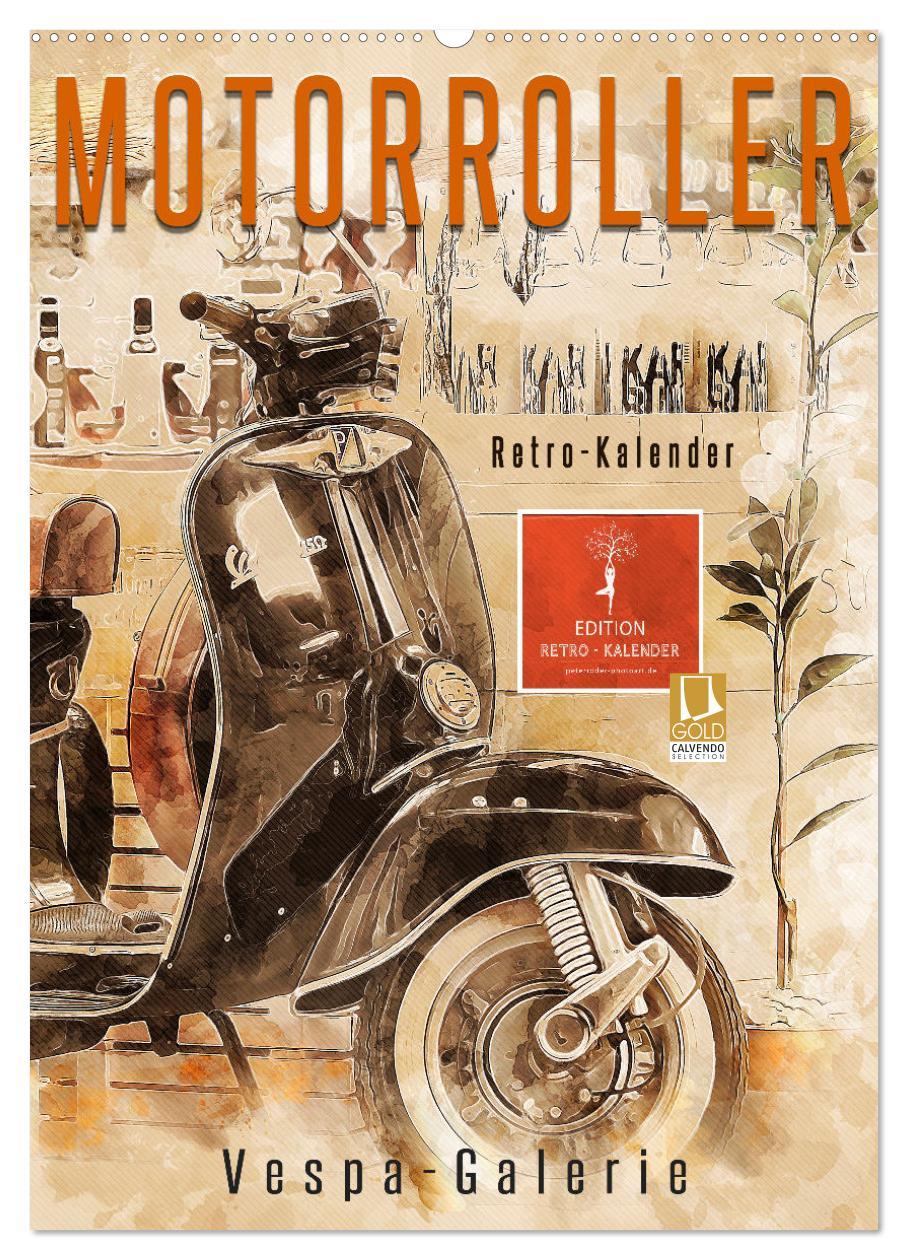 Cover: 9783435929887 | Motorroller - Vespa Galerie (Wandkalender 2025 DIN A2 hoch),...