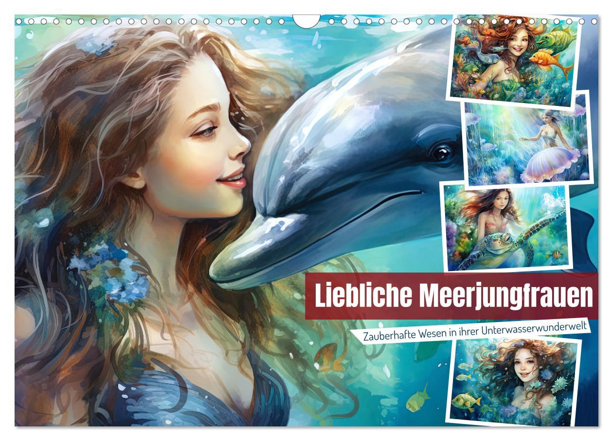 Cover: 9783383891700 | Liebliche Meerjungfrauen (Wandkalender 2025 DIN A3 quer), CALVENDO...