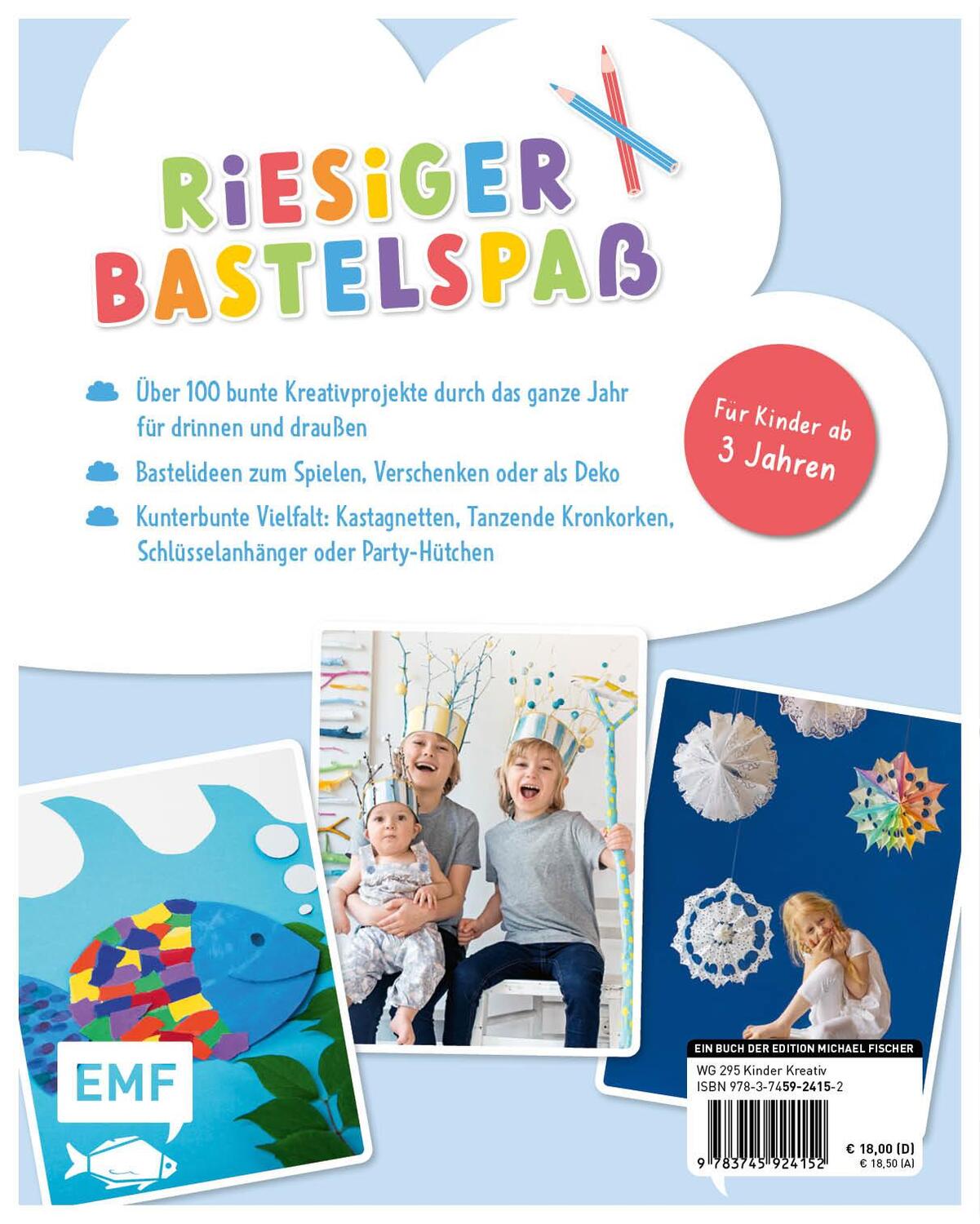 Rückseite: 9783745924152 | XXL Bastelspaß für kleine Kreative | Edition Michael Fischer | Buch