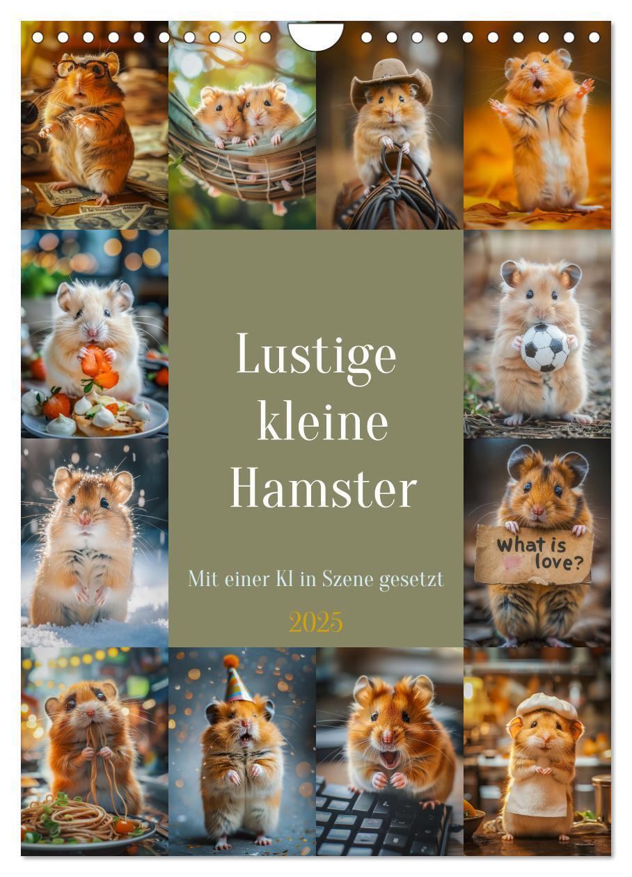 Cover: 9783435071142 | Lustige kleine Hamster (Wandkalender 2025 DIN A4 hoch), CALVENDO...