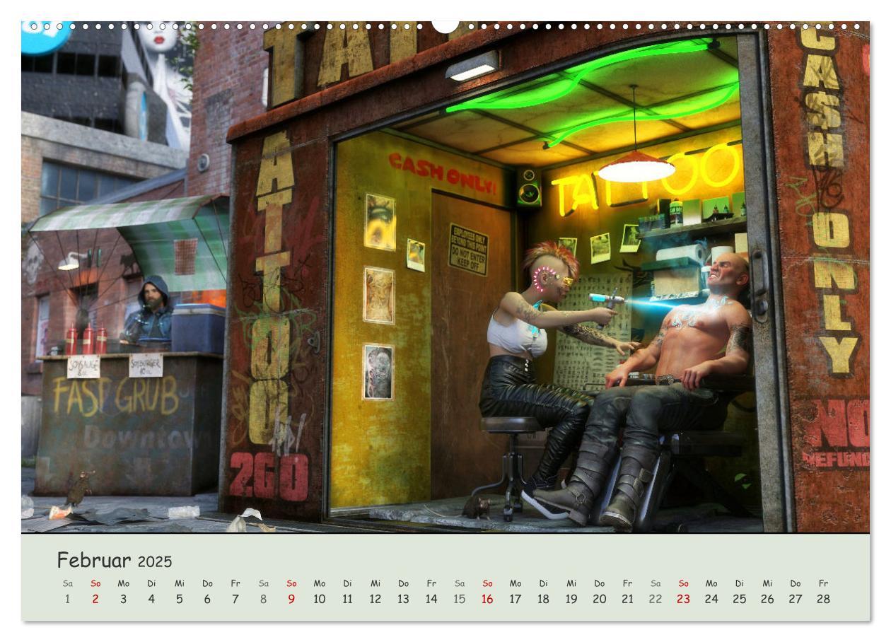 Bild: 9783435054770 | Science Fiction Cyberpunk (Wandkalender 2025 DIN A2 quer), CALVENDO...