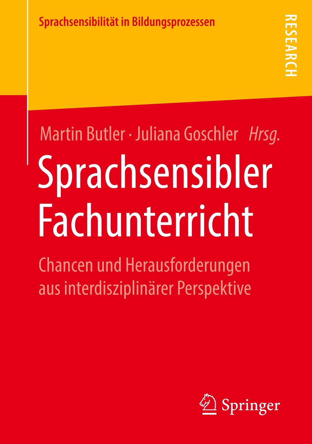 Cover: 9783658271671 | Sprachsensibler Fachunterricht | Juliana Goschler (u. a.) | Buch | xvi