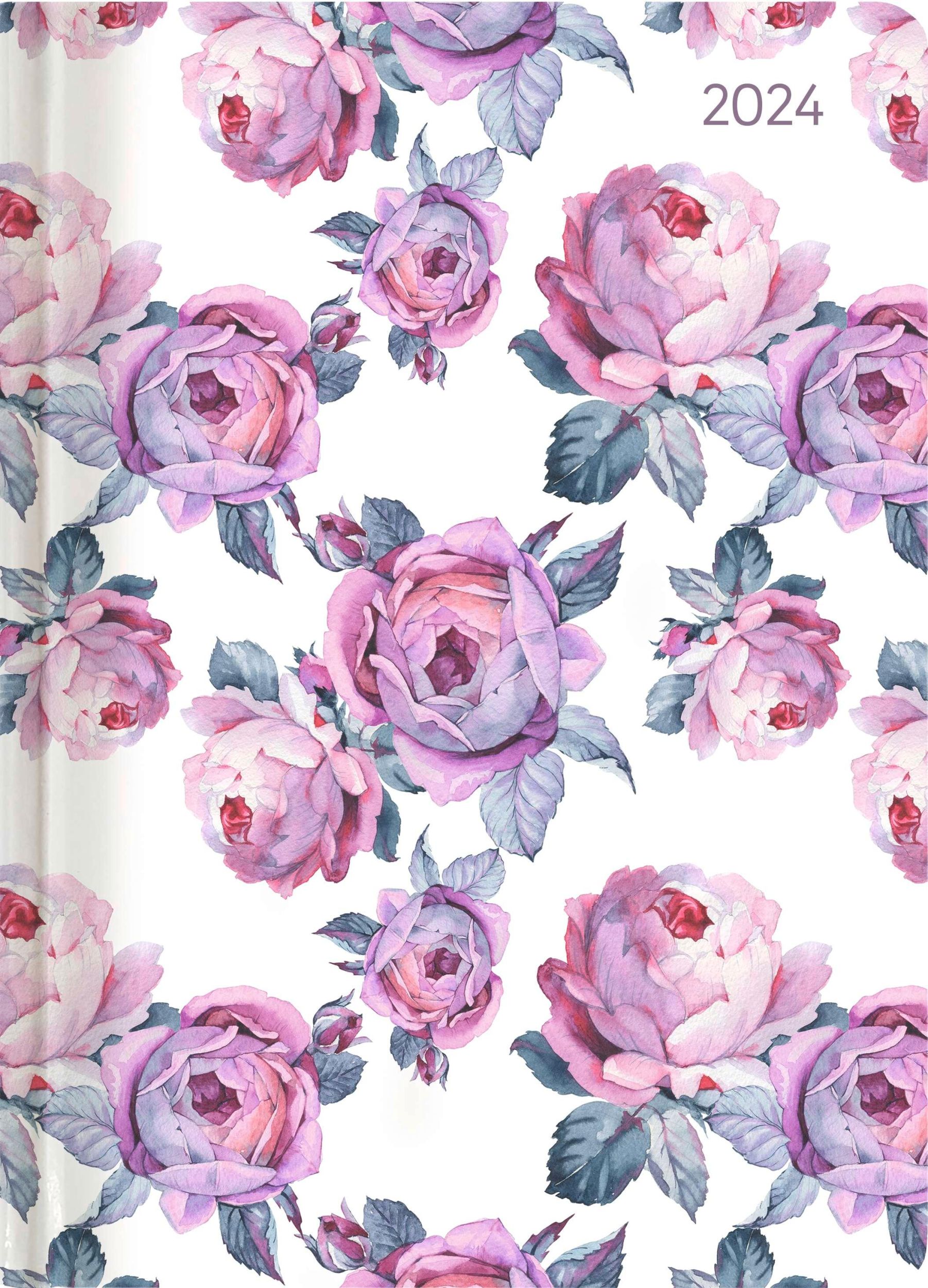 Cover: 4251732339081 | Ladytimer Midi Roses 2024 - Taschen-Kalender 12x17 cm - Rosen - mit...