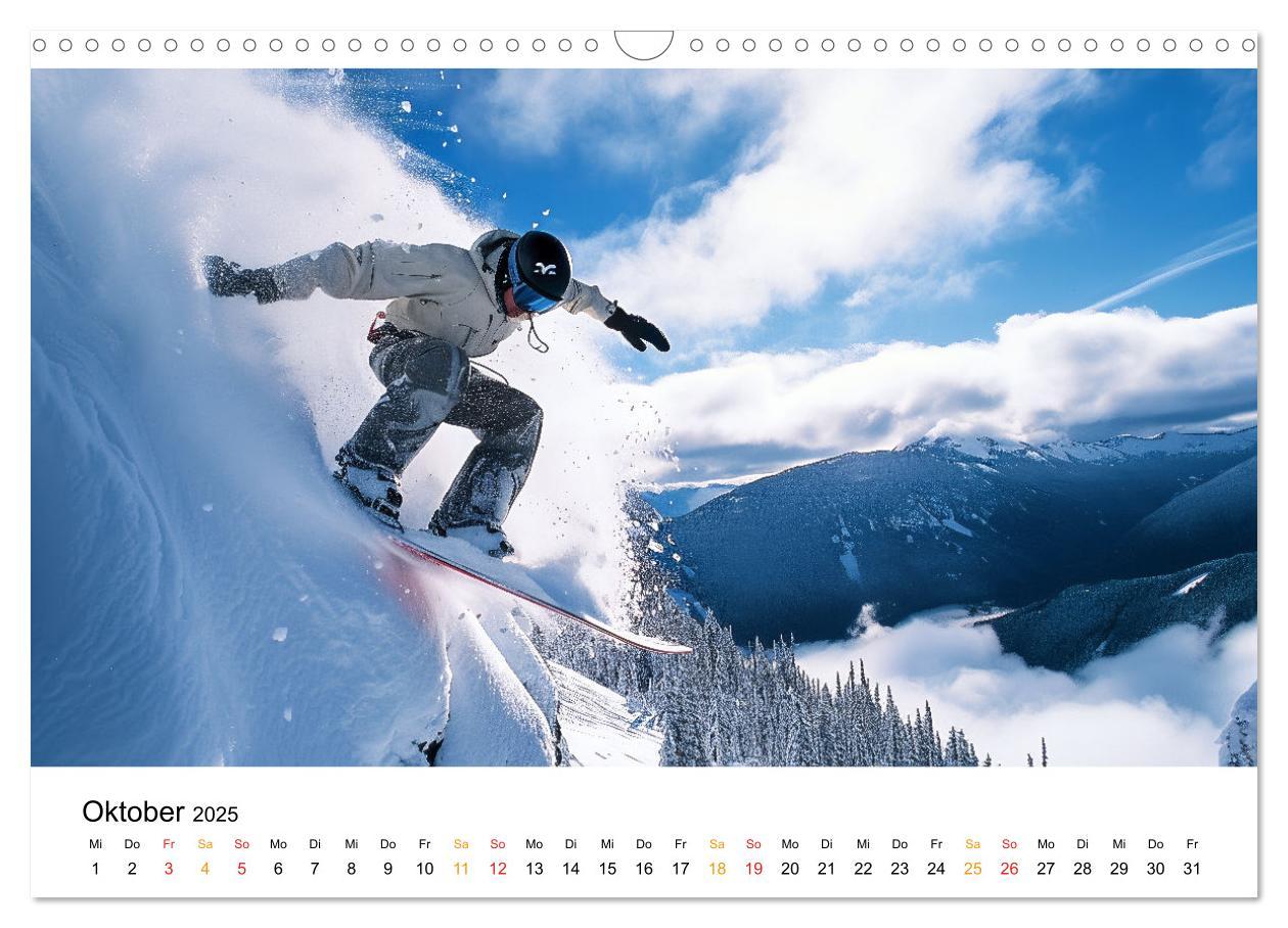 Bild: 9783457226483 | Kufen, Ski &amp; Snowboard (Wandkalender 2025 DIN A3 quer), CALVENDO...