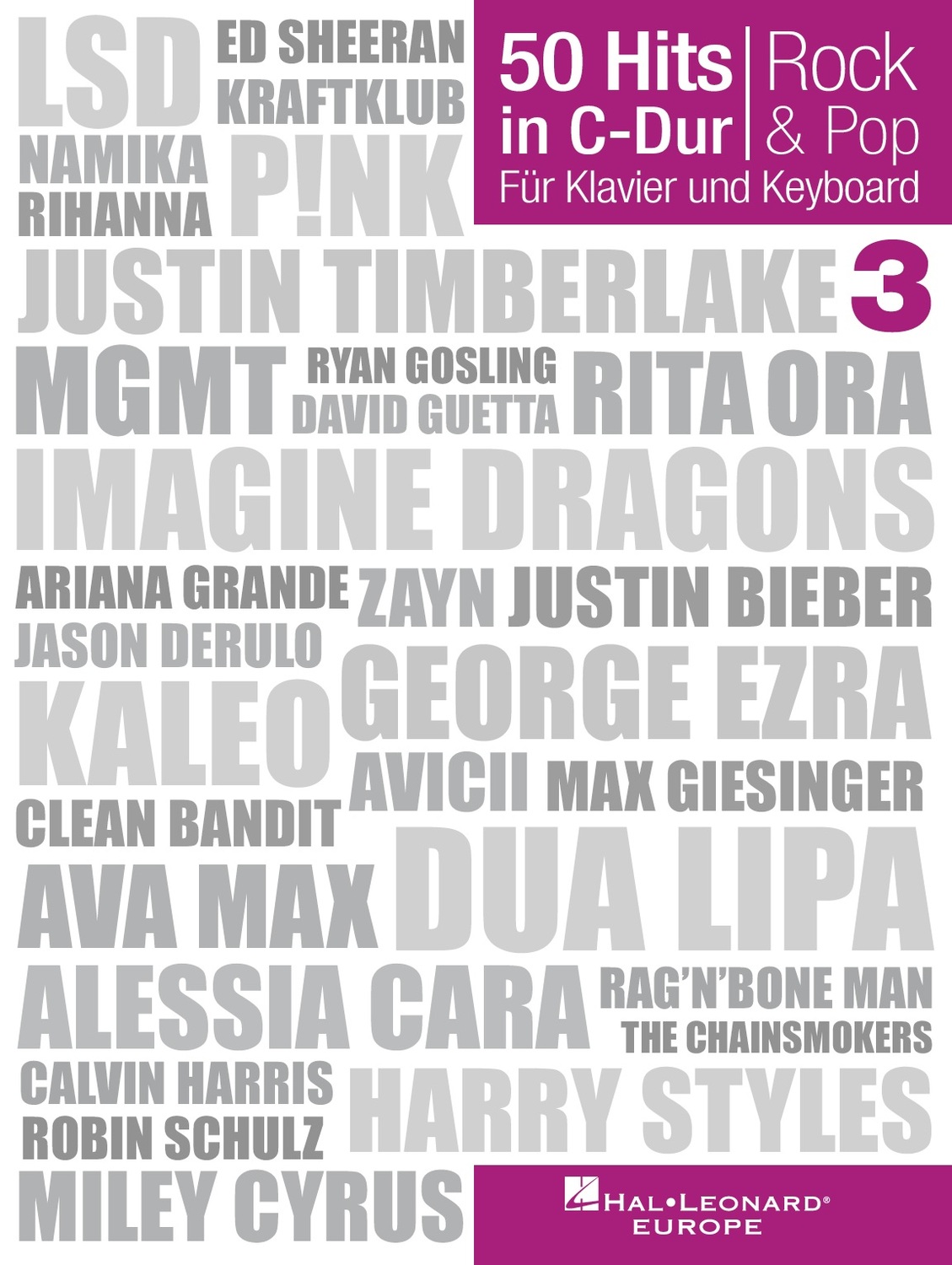 Cover: 9783954561995 | 50 Hits in C-Dur: Rock & Pop 3 | Für Klavier und Keyboard | Buch