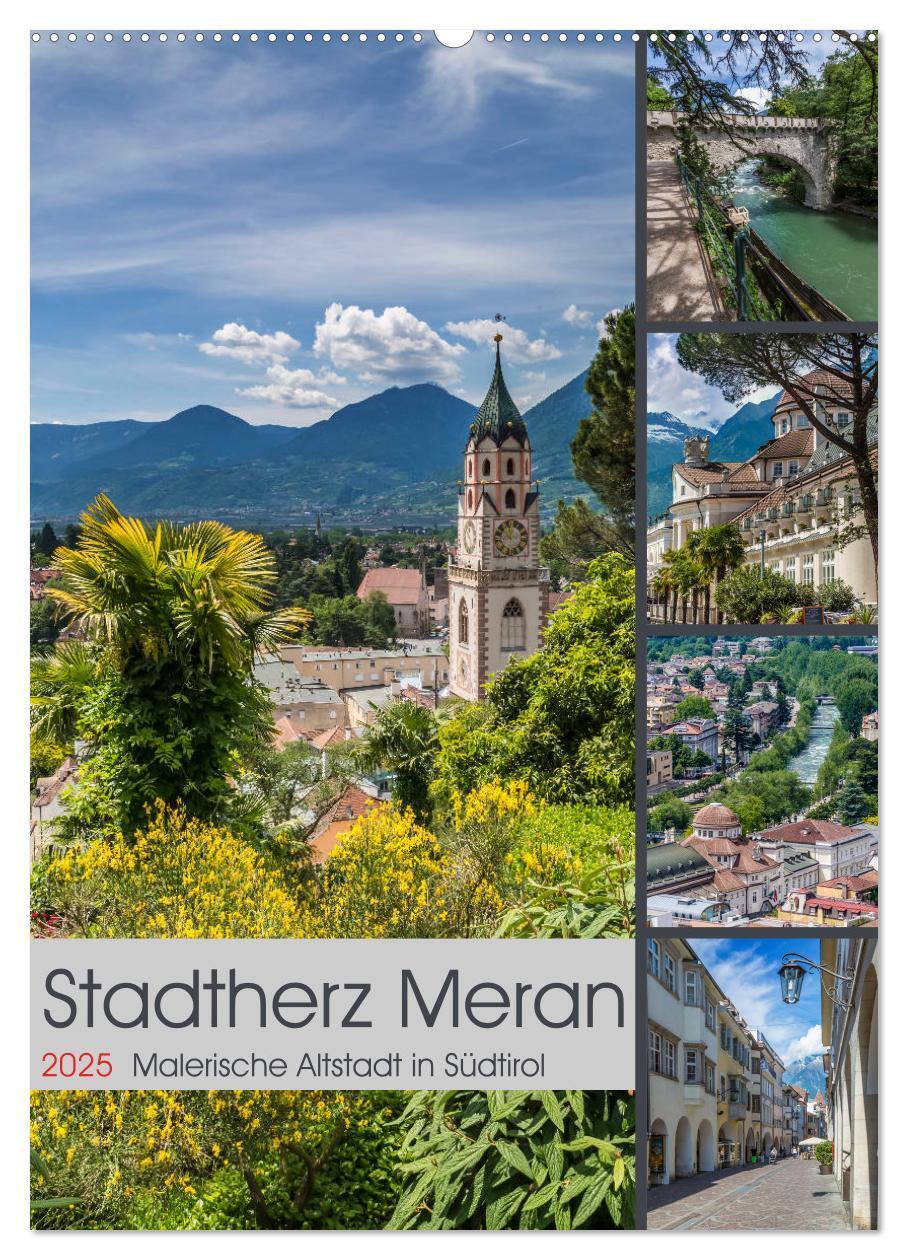 Cover: 9783457001523 | Stadtherz MERAN (Wandkalender 2025 DIN A2 hoch), CALVENDO...