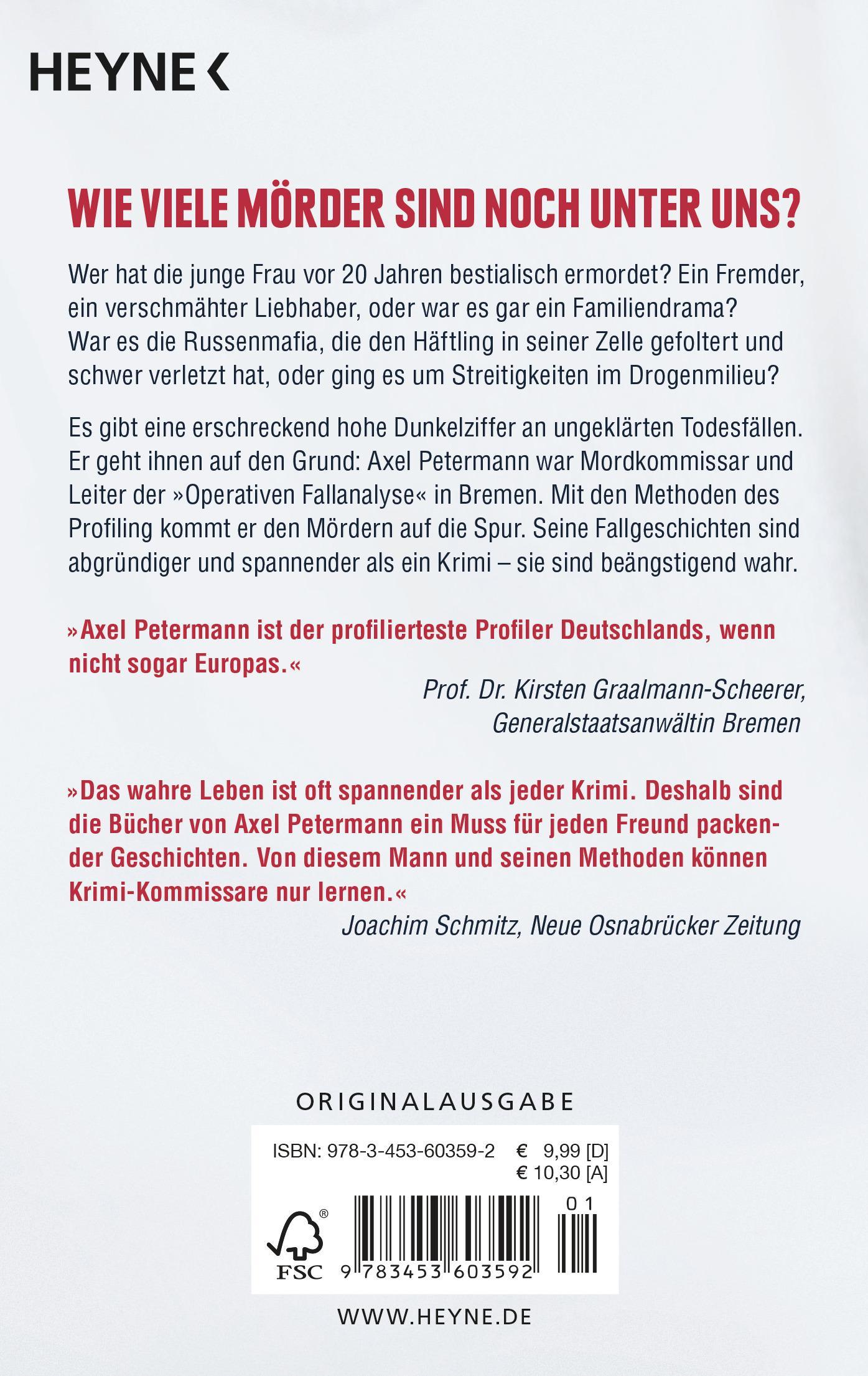 Rückseite: 9783453603592 | Der Profiler | Ein Spezialist für ungeklärte Morde berichtet | Buch