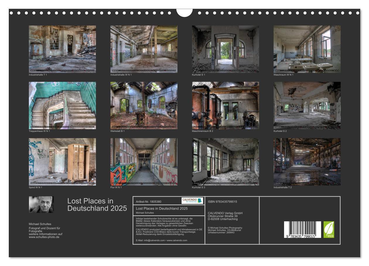 Bild: 9783435799015 | Lost Places in Deutschland 2025 (Wandkalender 2025 DIN A3 quer),...