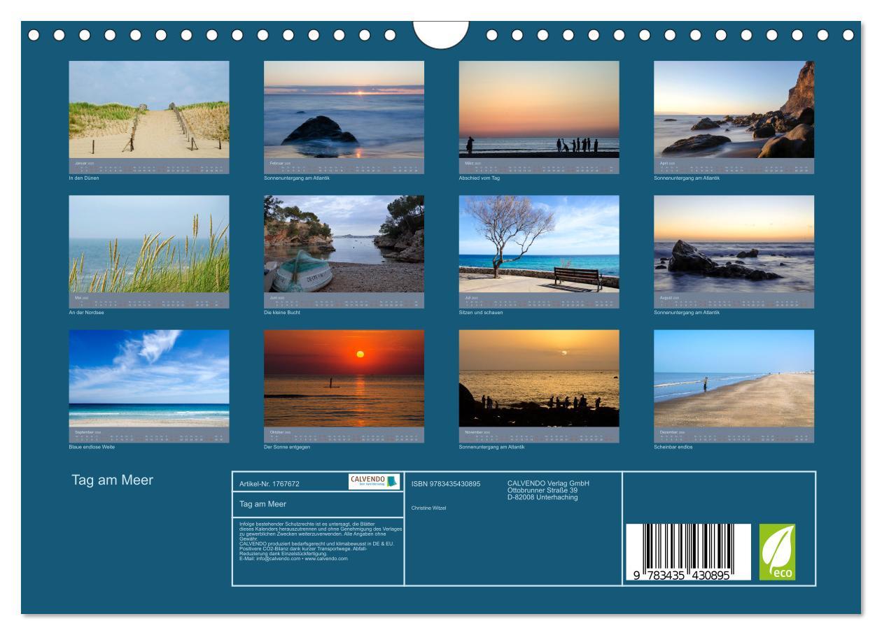 Bild: 9783435430895 | Tag am Meer (Wandkalender 2025 DIN A4 quer), CALVENDO Monatskalender