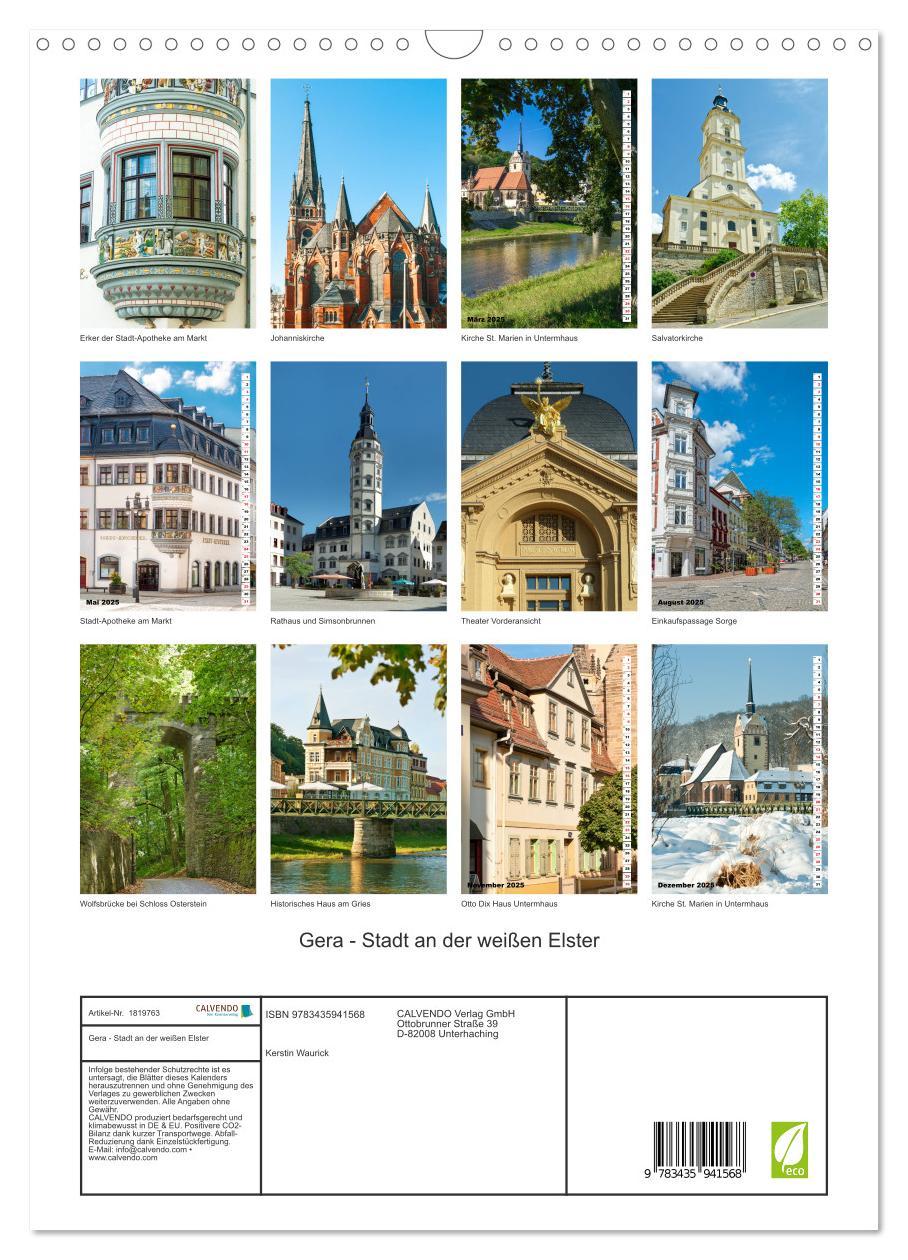 Bild: 9783435941568 | Gera - Stadt an der weißen Elster (Wandkalender 2025 DIN A3 hoch),...