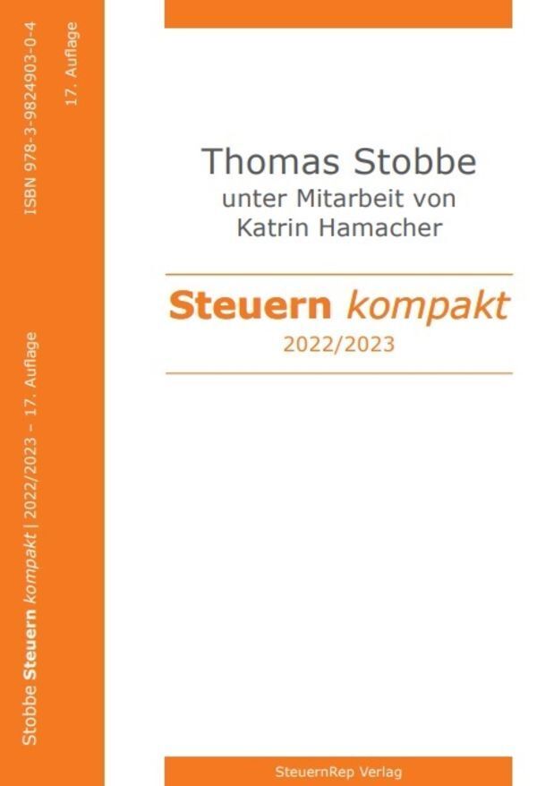 Cover: 9783896737878 | Steuern kompakt 2022-2023. | Thomas Stobbe | Taschenbuch | Deutsch