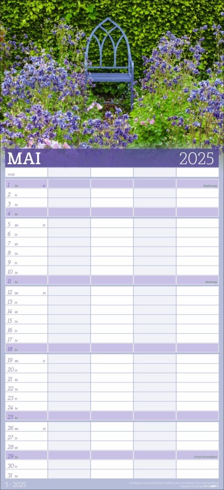 Bild: 9783839901052 | Garten Familienplaner 2025 | Marion Nickig | Kalender | Spiralbindung