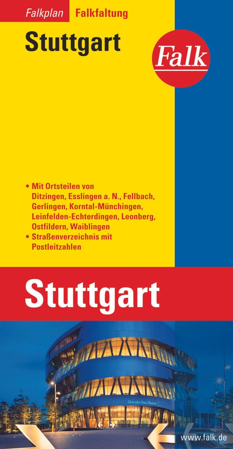 Cover: 9783884453834 | Falk Stadtplan Falkfaltung Stuttgart 1: 22 500 | (Land-)Karte | 1 S.