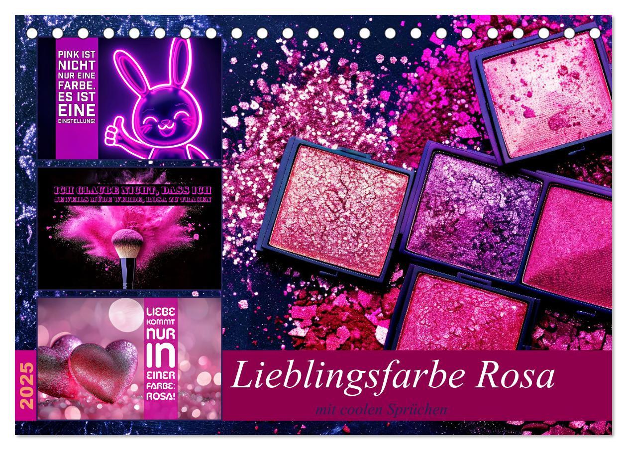 Cover: 9783457224052 | Lieblingsfarbe Rosa - mit coolen Sprüchen (Tischkalender 2025 DIN...