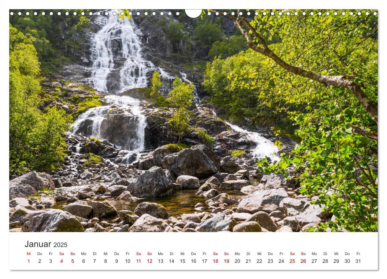 Bild: 9783435278855 | Wasserfälle in Norwegen (Wandkalender 2025 DIN A3 quer), CALVENDO...