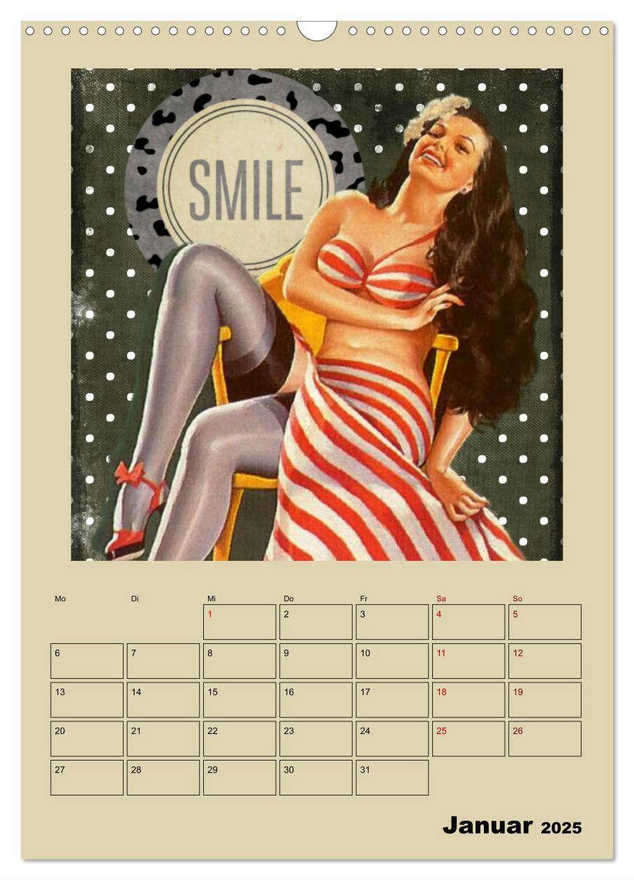 Bild: 9783435909841 | Retro Kult Pin-up-Girls (Wandkalender 2025 DIN A3 hoch), CALVENDO...