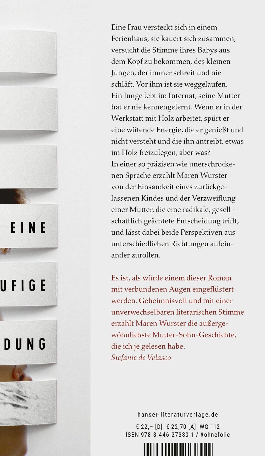 Bild: 9783446273801 | Eine beiläufige Entscheidung | Roman | Maren Wurster | Buch | 160 S.