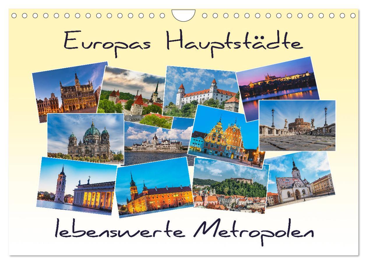 Cover: 9783435366576 | Europas Hauptstädte ¿ lebenswerte Metropolen (Wandkalender 2025 DIN...