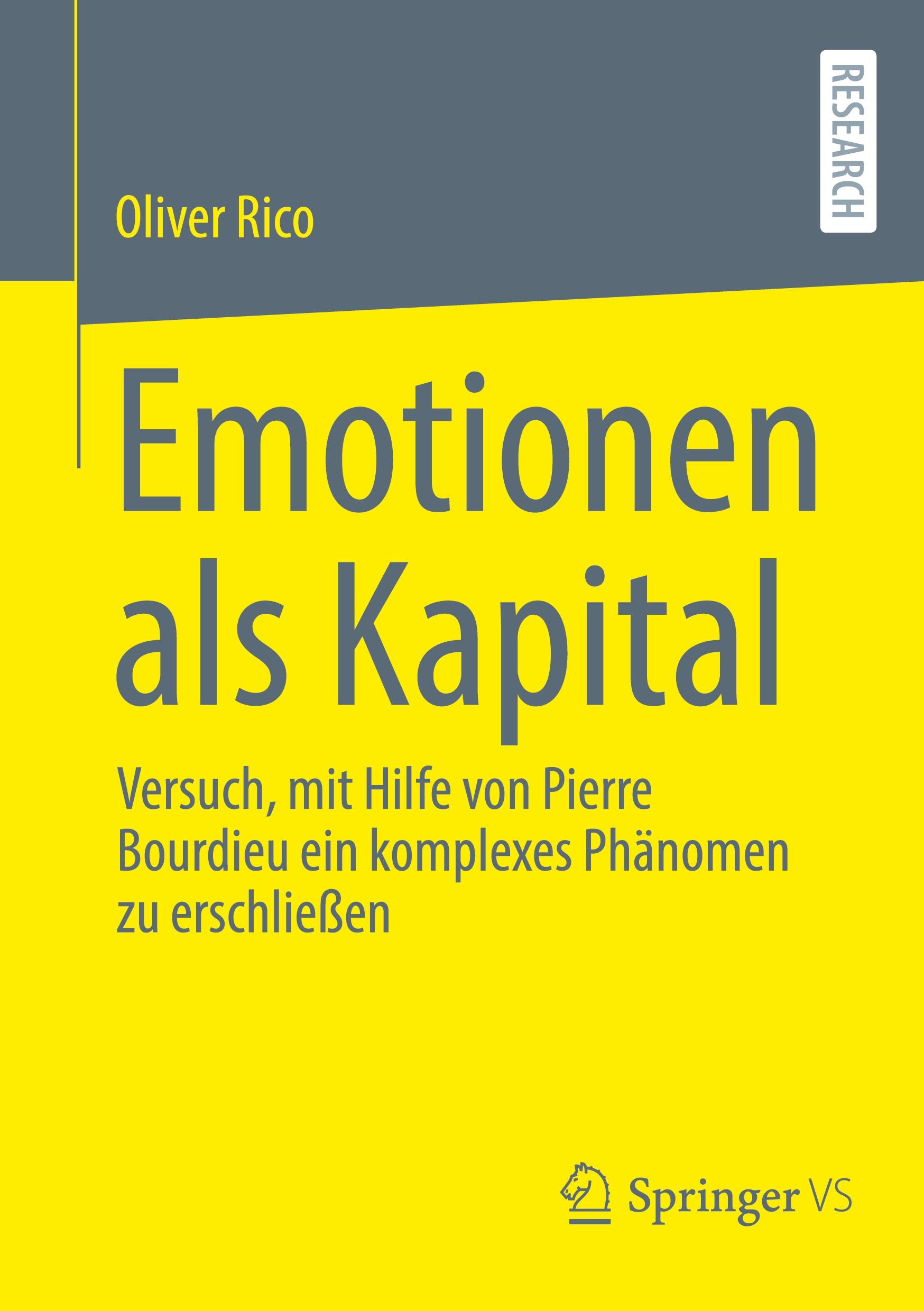 Cover: 9783658437732 | Emotionen als Kapital | Oliver Rico | Taschenbuch | Paperback | xv