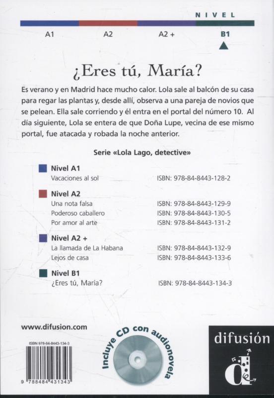 Rückseite: 9783125620193 | Eres tu, Maria? Buch und CD | Lola Lago, detective. Nivel 3 | 53 S.