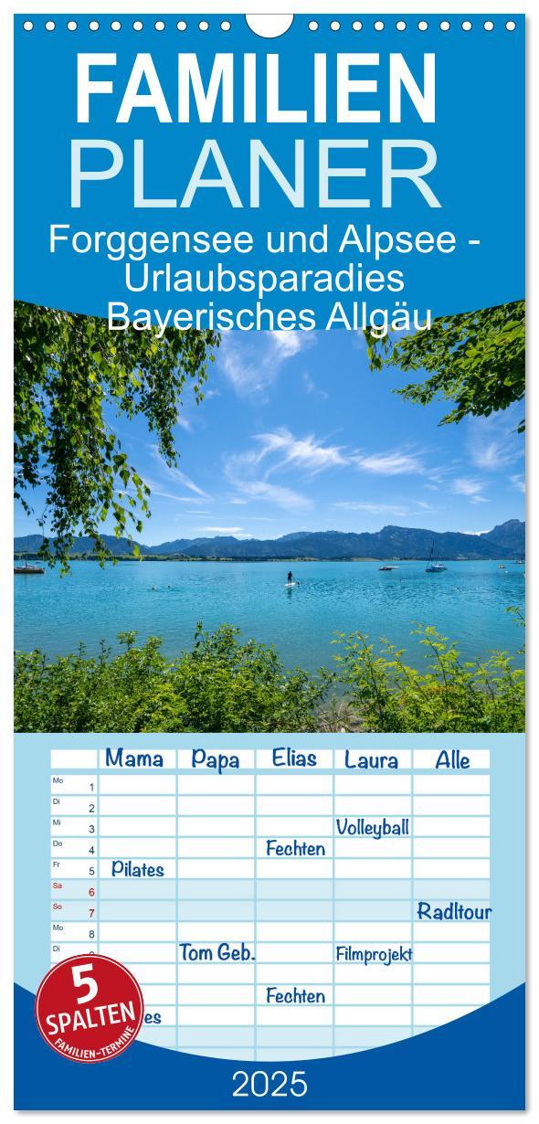 Cover: 9783457102091 | Familienplaner 2025 - Forggensee und Alpsee - Urlaubsparadies...