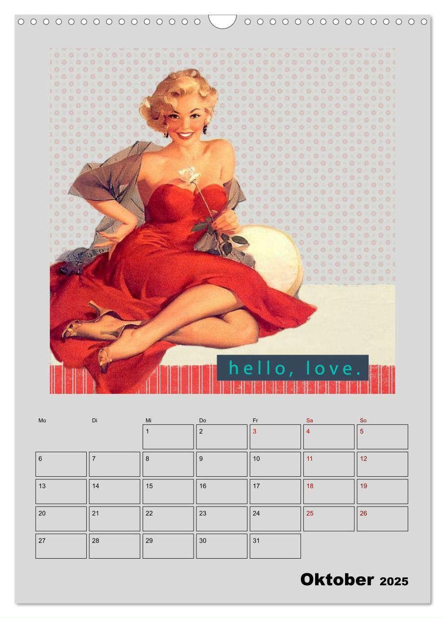 Bild: 9783435909841 | Retro Kult Pin-up-Girls (Wandkalender 2025 DIN A3 hoch), CALVENDO...