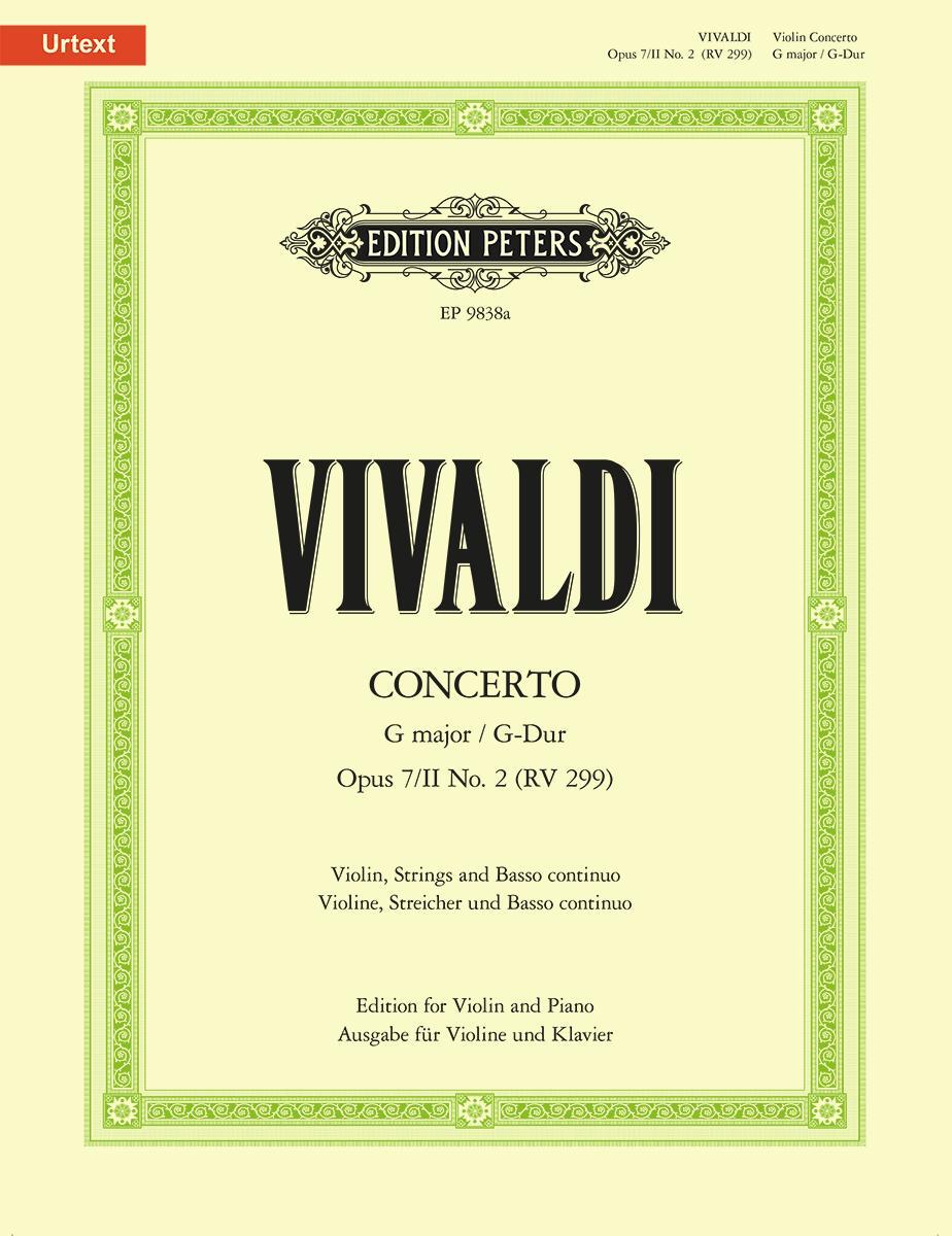 Cover: 9790014078850 | Violin Concerto in G Op. 7/II No. 2 (RV 299) (Edition for Violin...