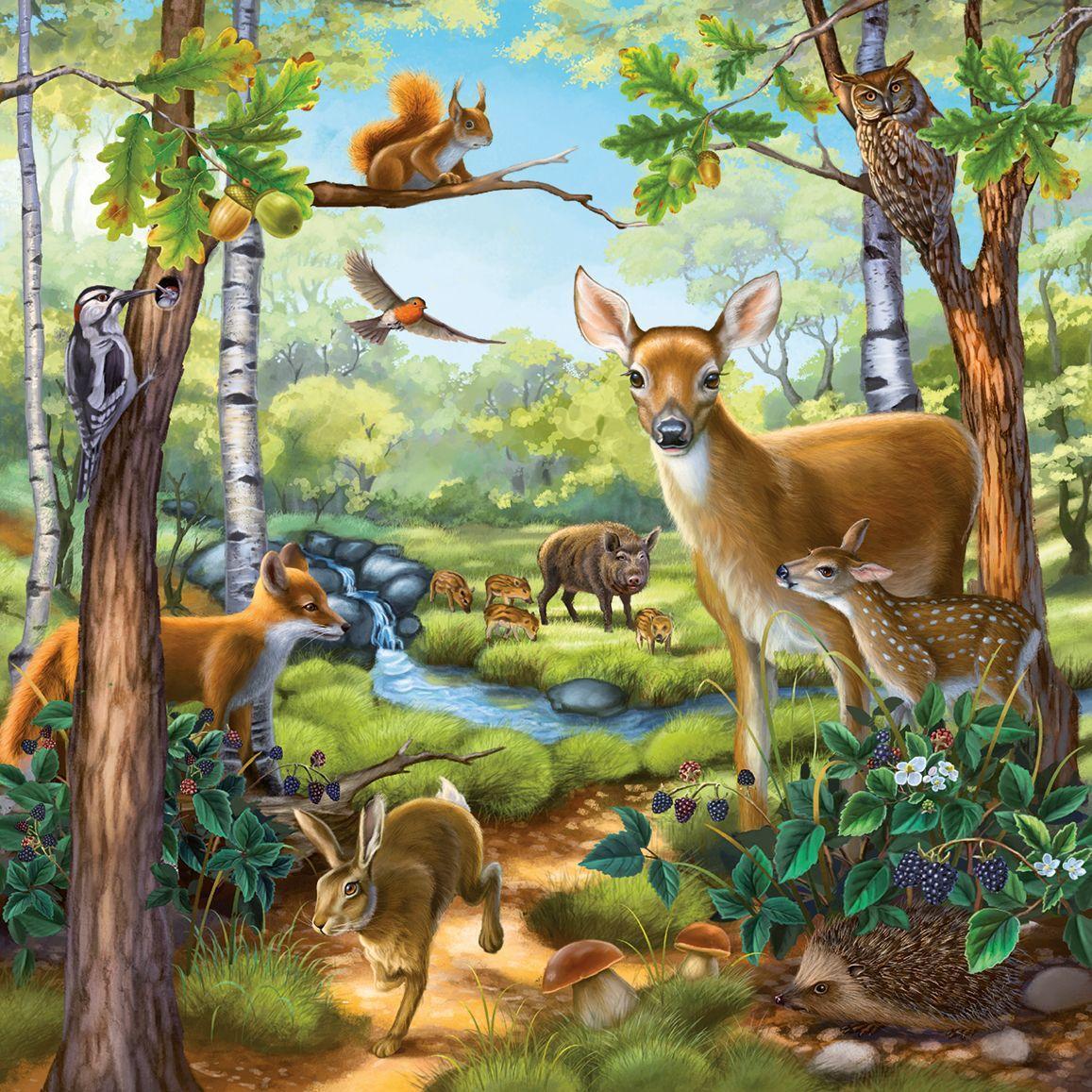 Bild: 4005556092659 | Wald-/Zoo-/Haustiere. Puzzle 3 X 49 Teile | Spiel | Englisch | 2012