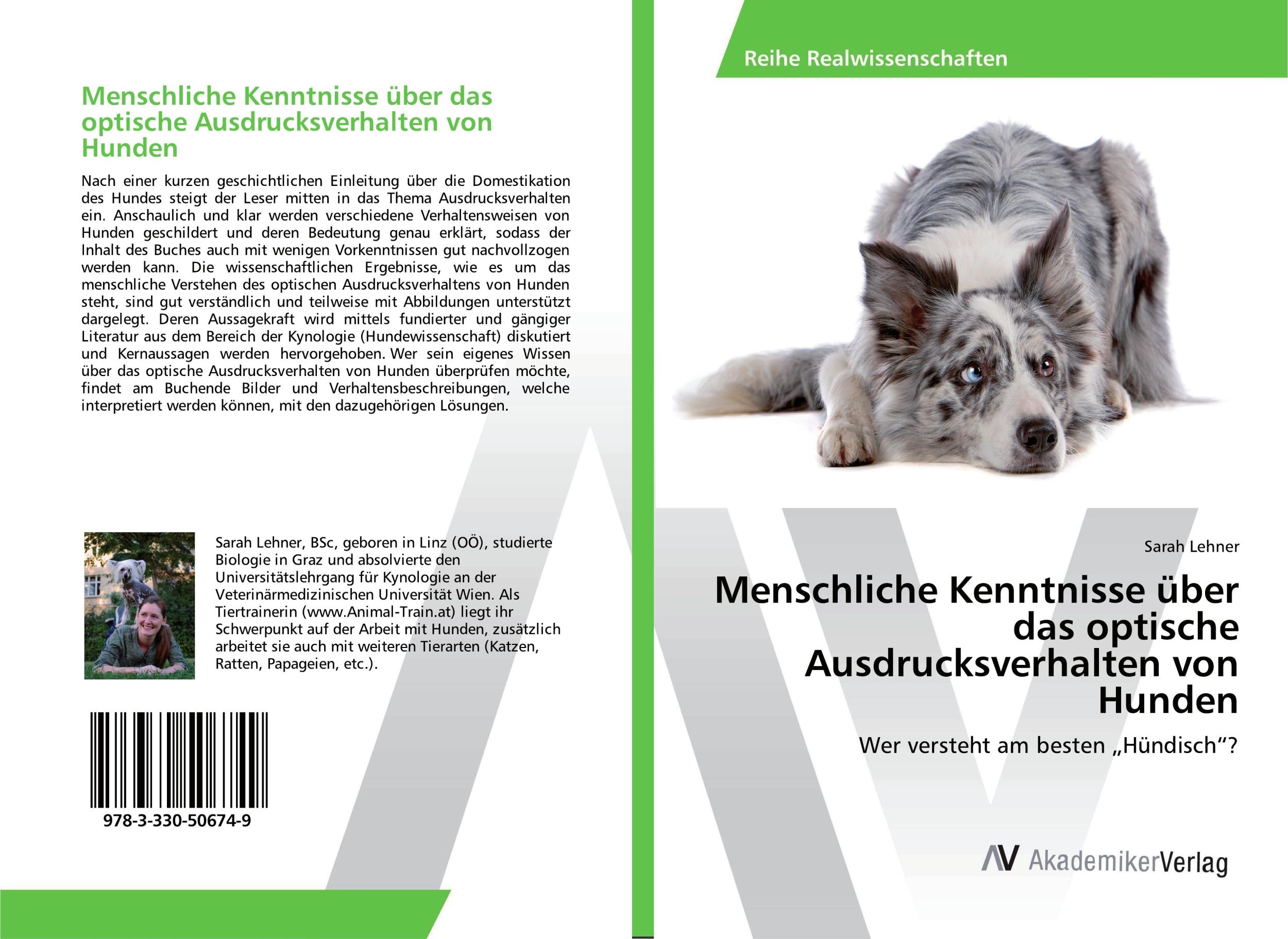 Cover: 9783330506749 | Menschliche Kenntnisse über das optische Ausdrucksverhalten von Hunden