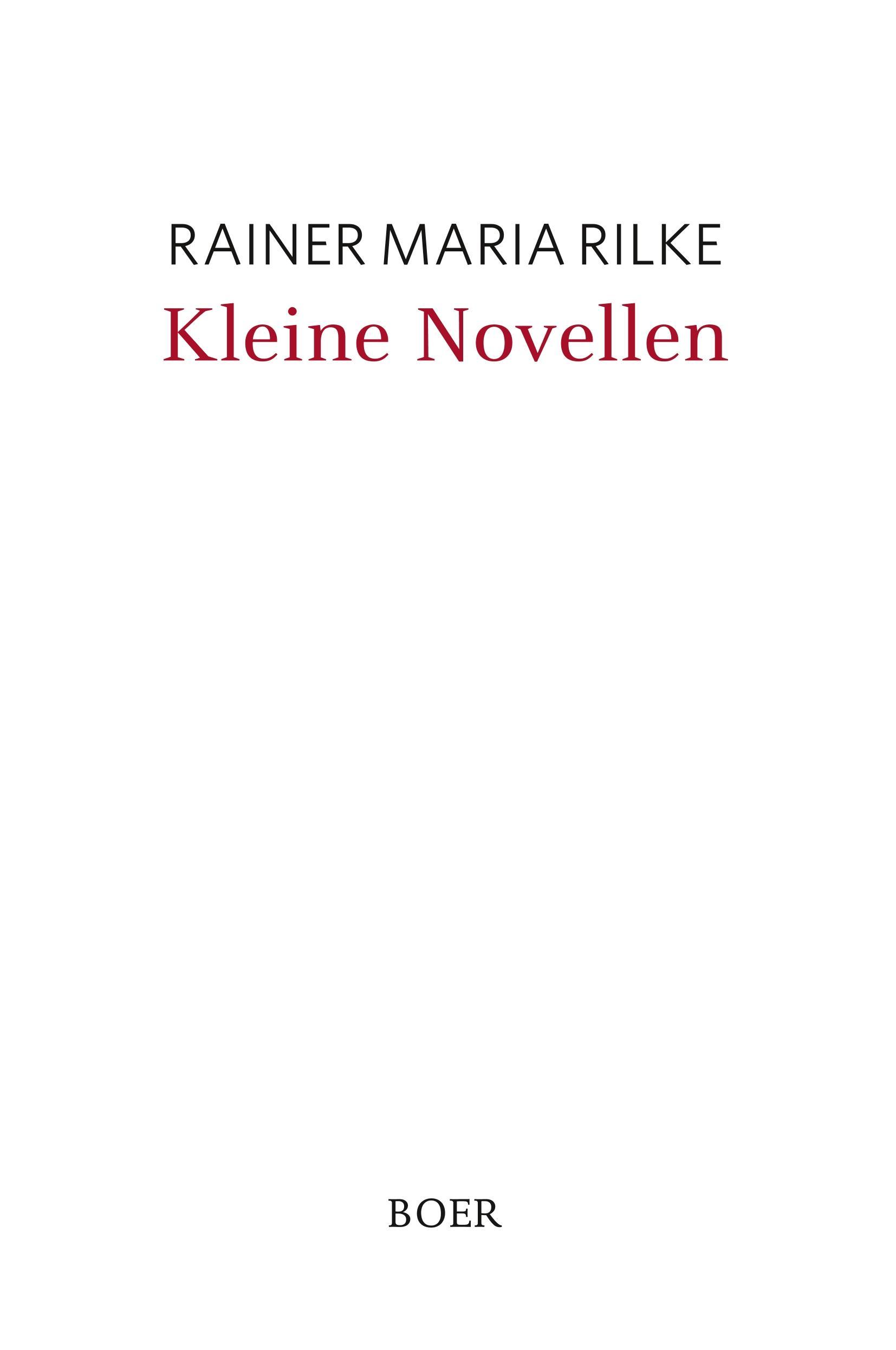 Cover: 9783946619710 | Kleine Novellen | Rainer Maria Rilke | Buch | 124 S. | Deutsch | 2018