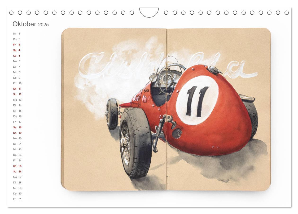 Bild: 9783435277179 | Classic Car Sketchbook (Wandkalender 2025 DIN A4 quer), CALVENDO...