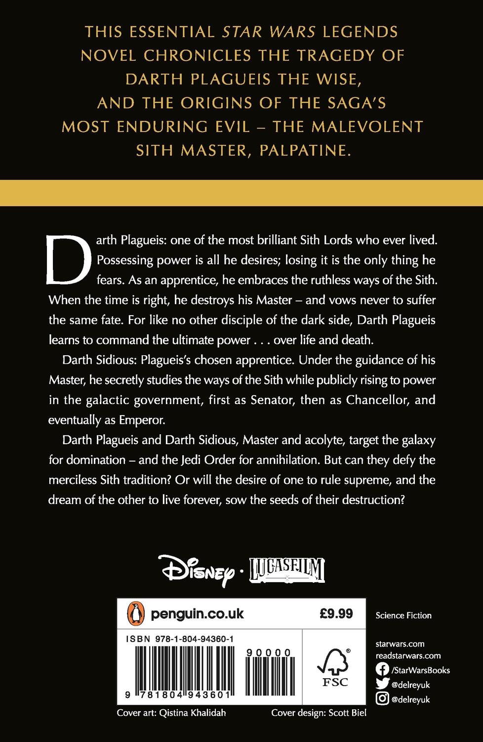 Rückseite: 9781804943601 | Star Wars: Darth Plagueis | James Luceno | Taschenbuch | Englisch