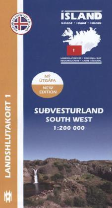 Cover: 9789979333760 | IRK 01 Sudvesturland / Süd-West-Island Regionalkarte 1 : 200 000