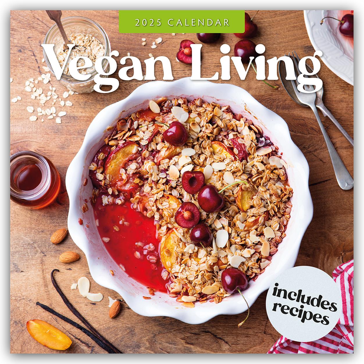 Cover: 9781804425787 | Vegan Living - Vegan Leben 2025 - 16-Monatskalender | Robin Red | 2025