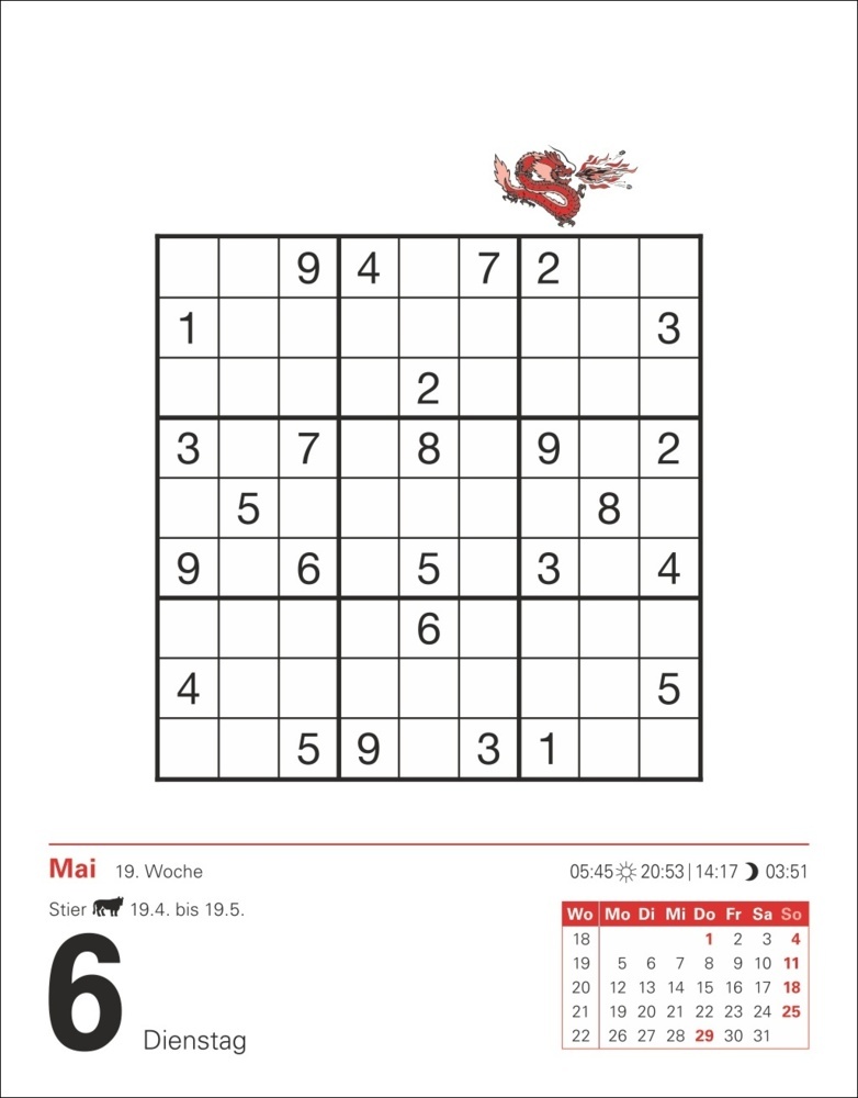 Bild: 9783840033926 | Sudoku Tagesabreißkalender 2025 - Das Kult-Rätsel aus Japan | Krüger