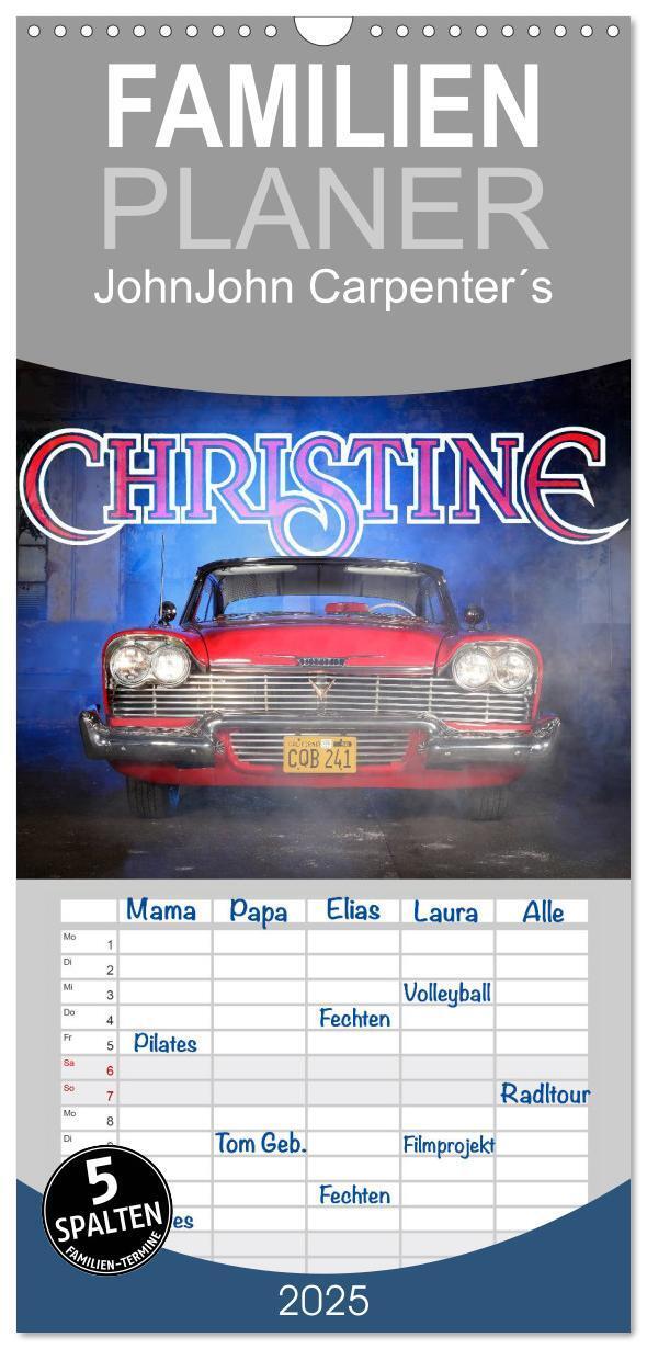 Cover: 9783457105597 | Familienplaner 2025 - John Carpenter´s Christine mit 5 Spalten...