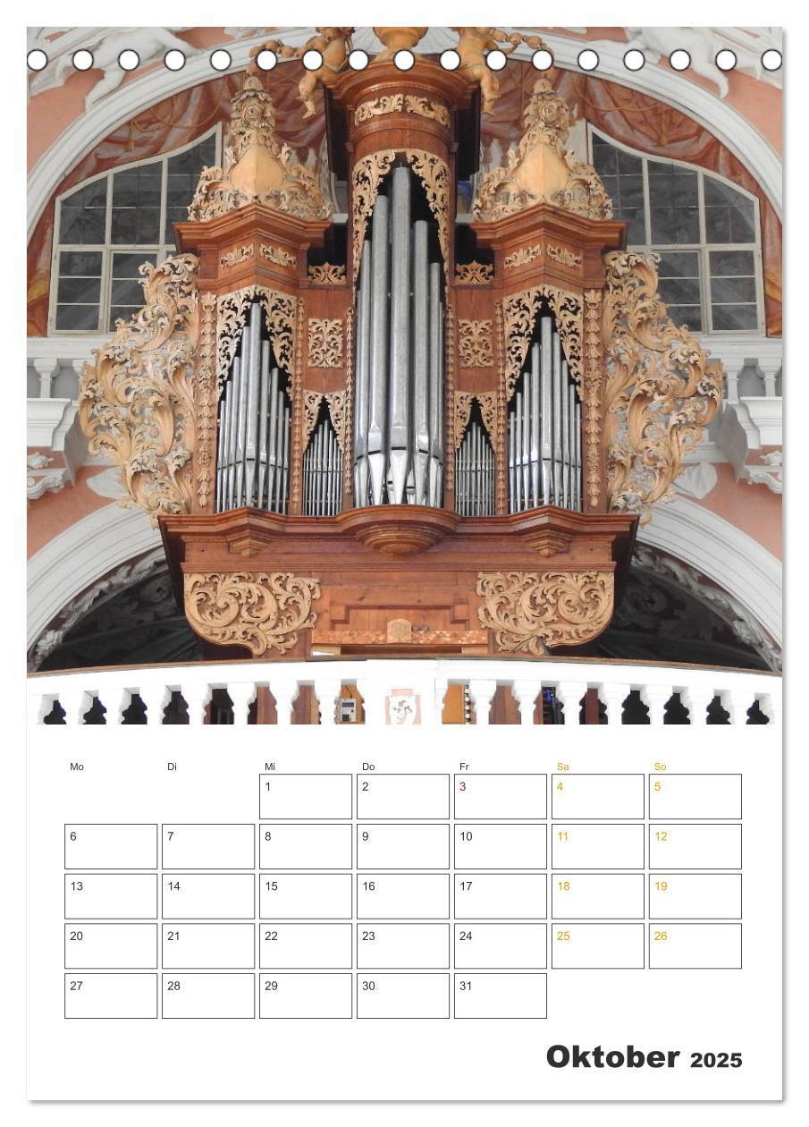 Bild: 9783435949595 | Orgeln zum Verlieben! (Tischkalender 2025 DIN A5 hoch), CALVENDO...