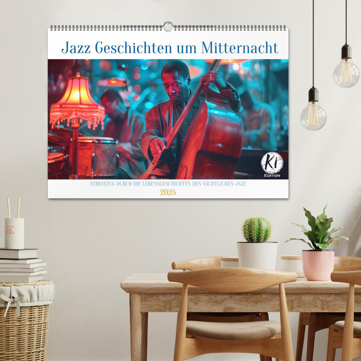 Bild: 9783383831539 | Jazz Geschichten um Mitternacht (Wandkalender 2025 DIN A2 quer),...