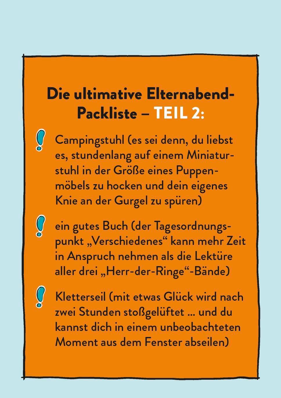 Bild: 9783629015310 | Survival Guide für den Elternabend | Sebastian Fitzek | Taschenbuch