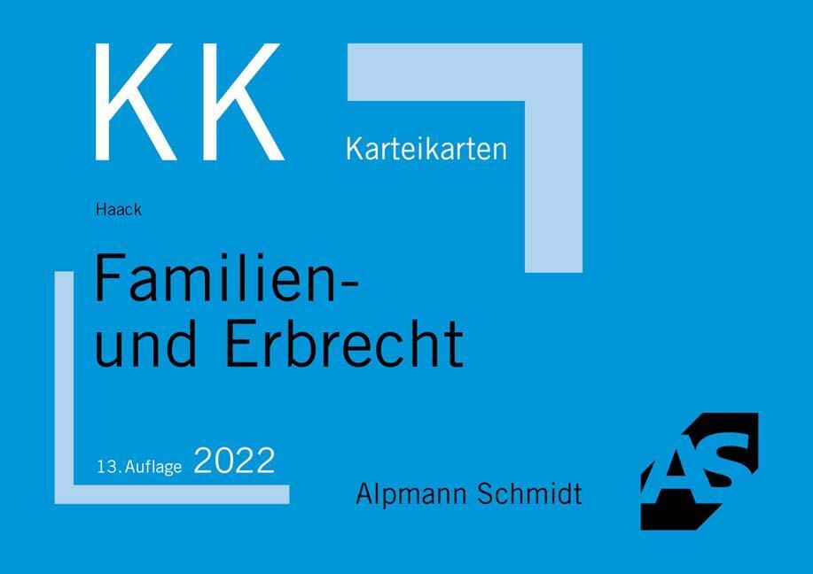 Cover: 9783867528399 | Karteikarten Familien- und Erbrecht | Claudia Haack | Taschenbuch