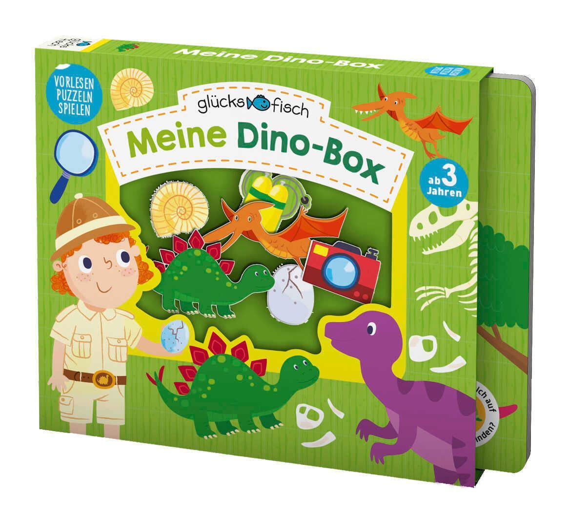 Cover: 9783737358248 | Glücksfisch: Meine Dino-Box | Vorlesen - Puzzlen - Spielen | Chapman